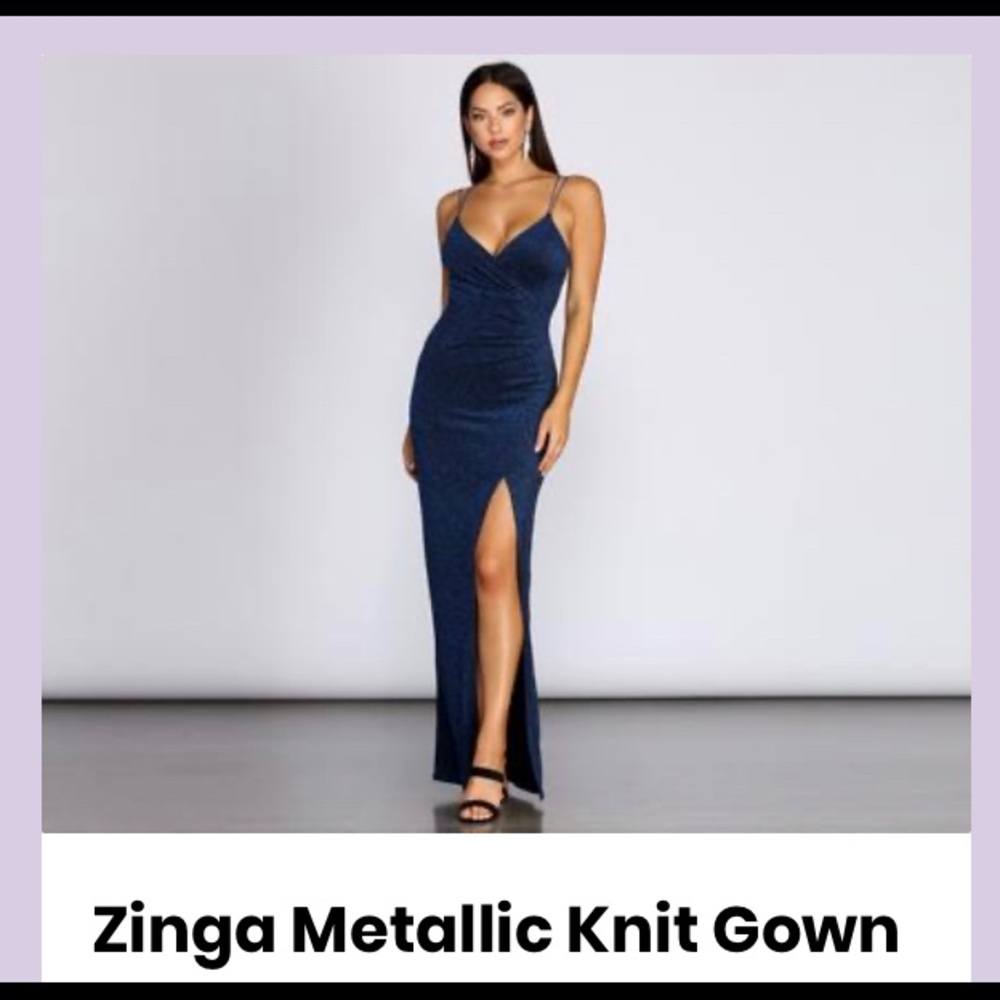 Metallic blue gown large from Windsor